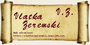 Vlatka Zeremski vizit kartica